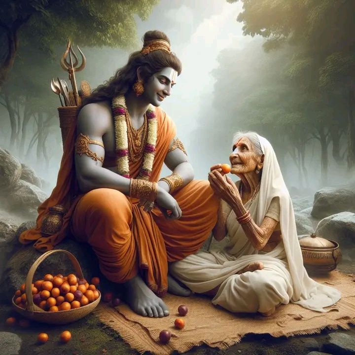 "श्री राम द्वारा शबरी को नवधा भक्ति का उपदेश" 17717233430196629085453934963852